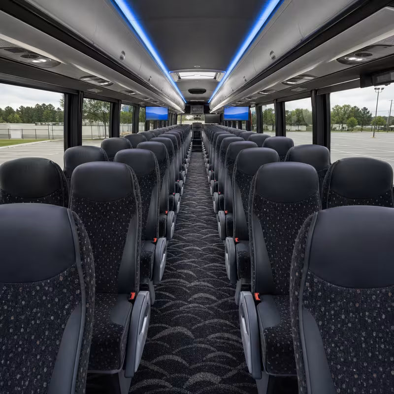 40-56 Passenger Charter Bus Interior