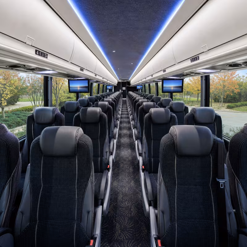 40-56 Passenger Charter Bus Interior