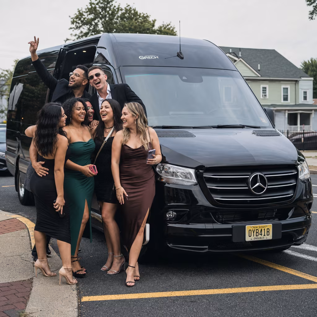 Bachelor and bachelorette party bus