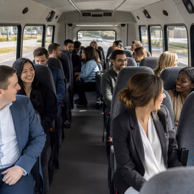 Black Mercedes Sprinter van staged for an Union Corporate Transportation group