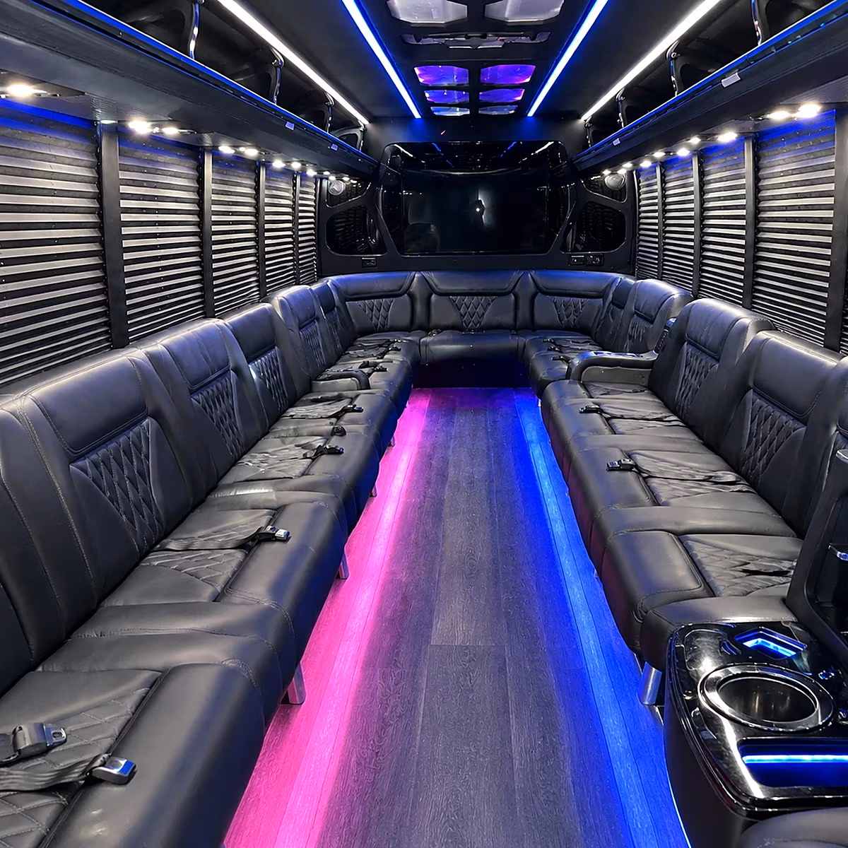 Union Bachelor & Bachelorette Transportation party bus interior