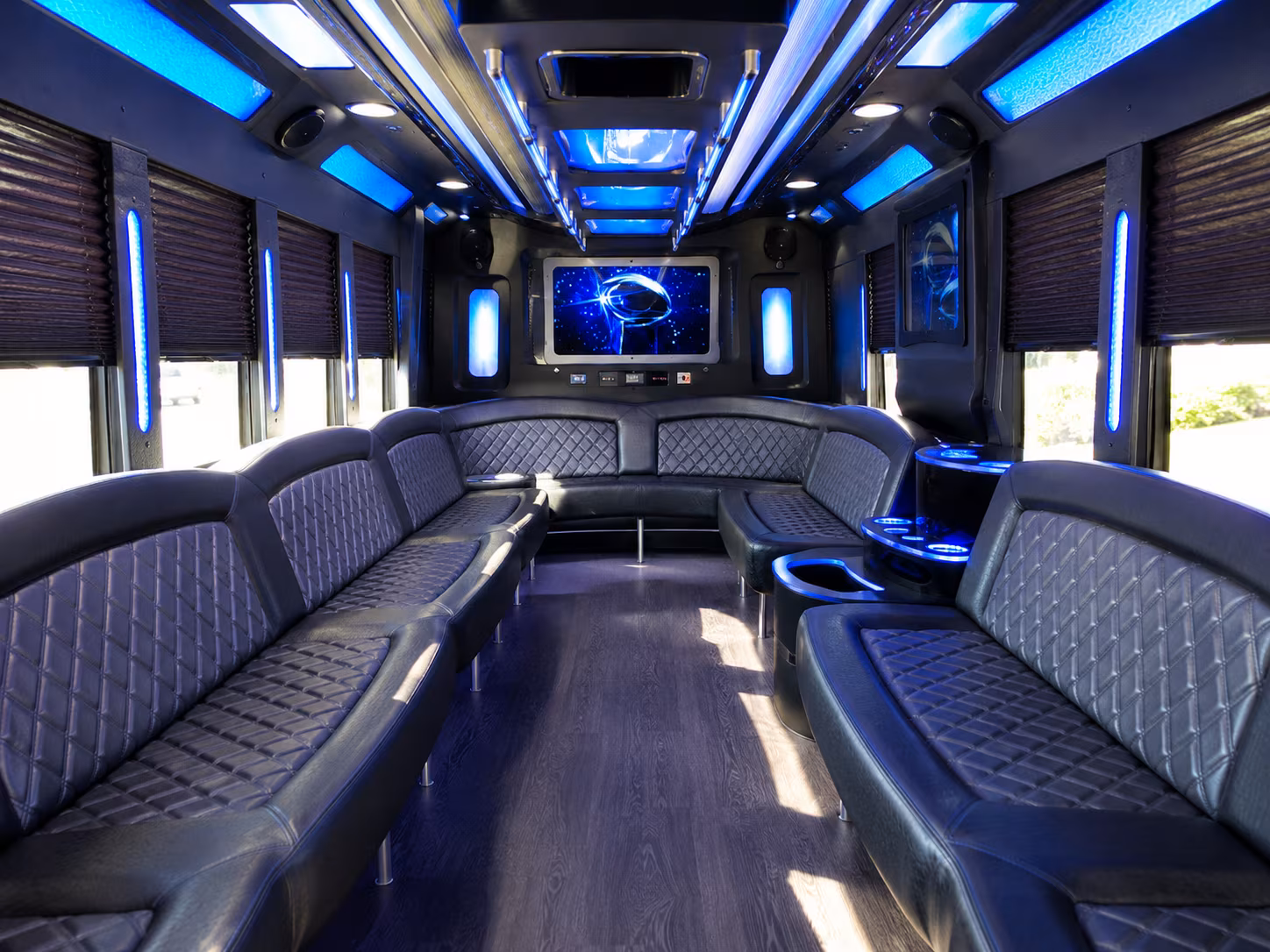 Union Bachelor & Bachelorette Transportation party bus interior