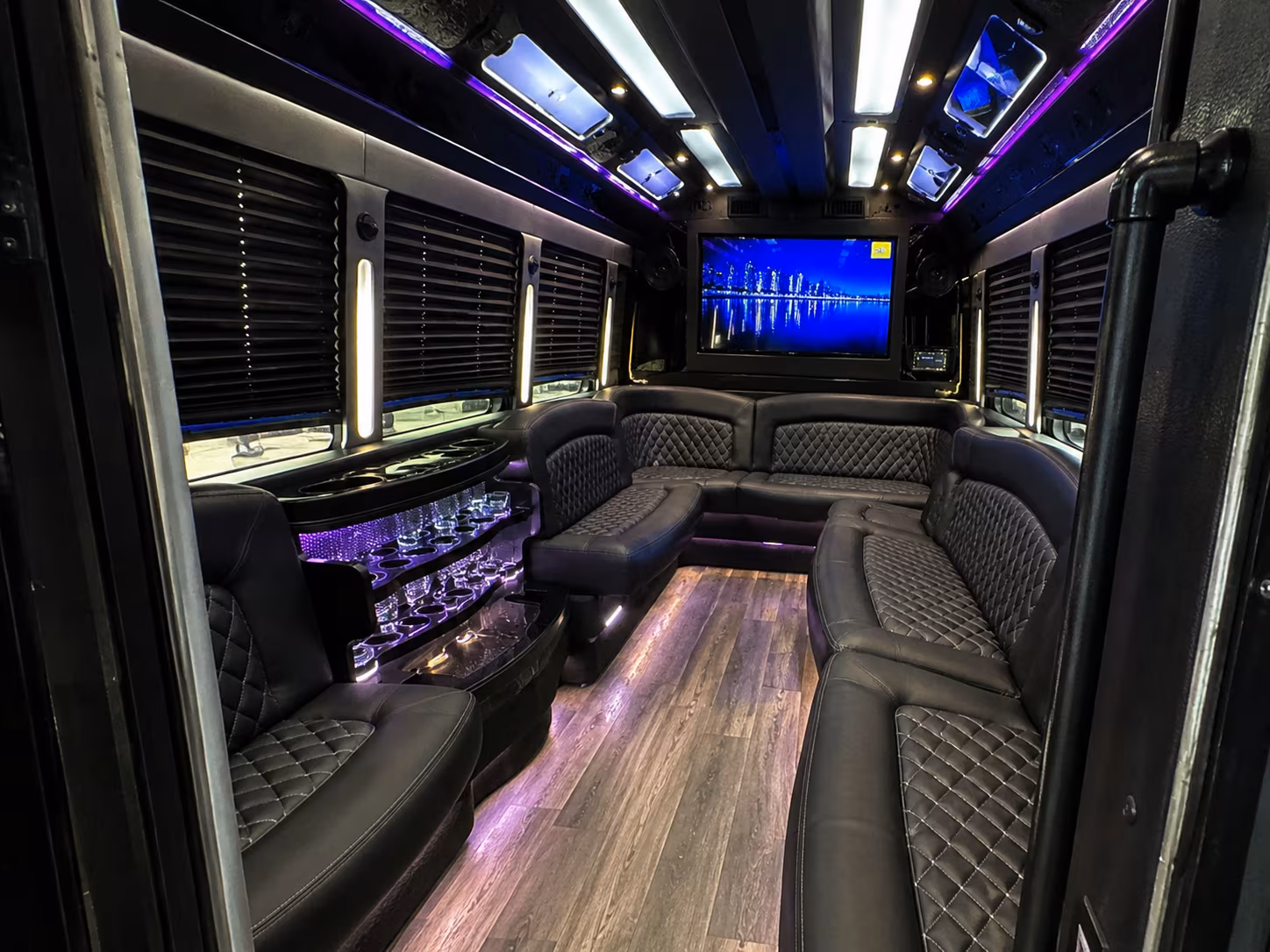 Union Birthday, Sweet 16, & Quinceañera Transportation party bus exterior