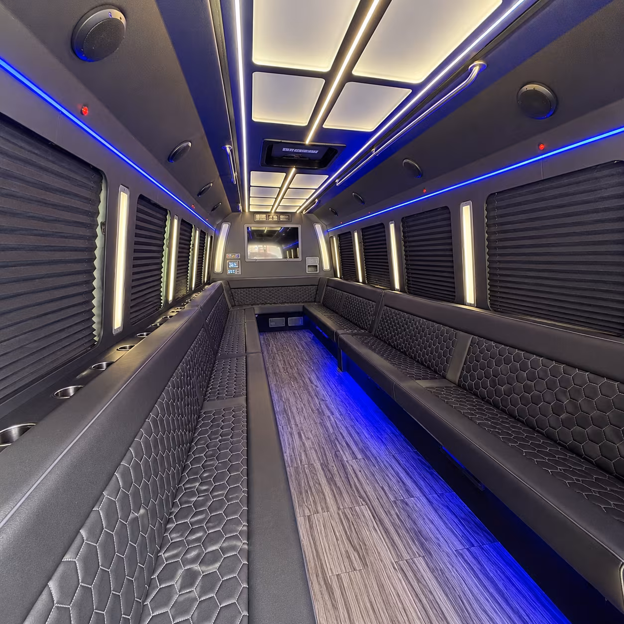 Union Birthday, Sweet 16, & Quinceañera Transportation party bus exterior