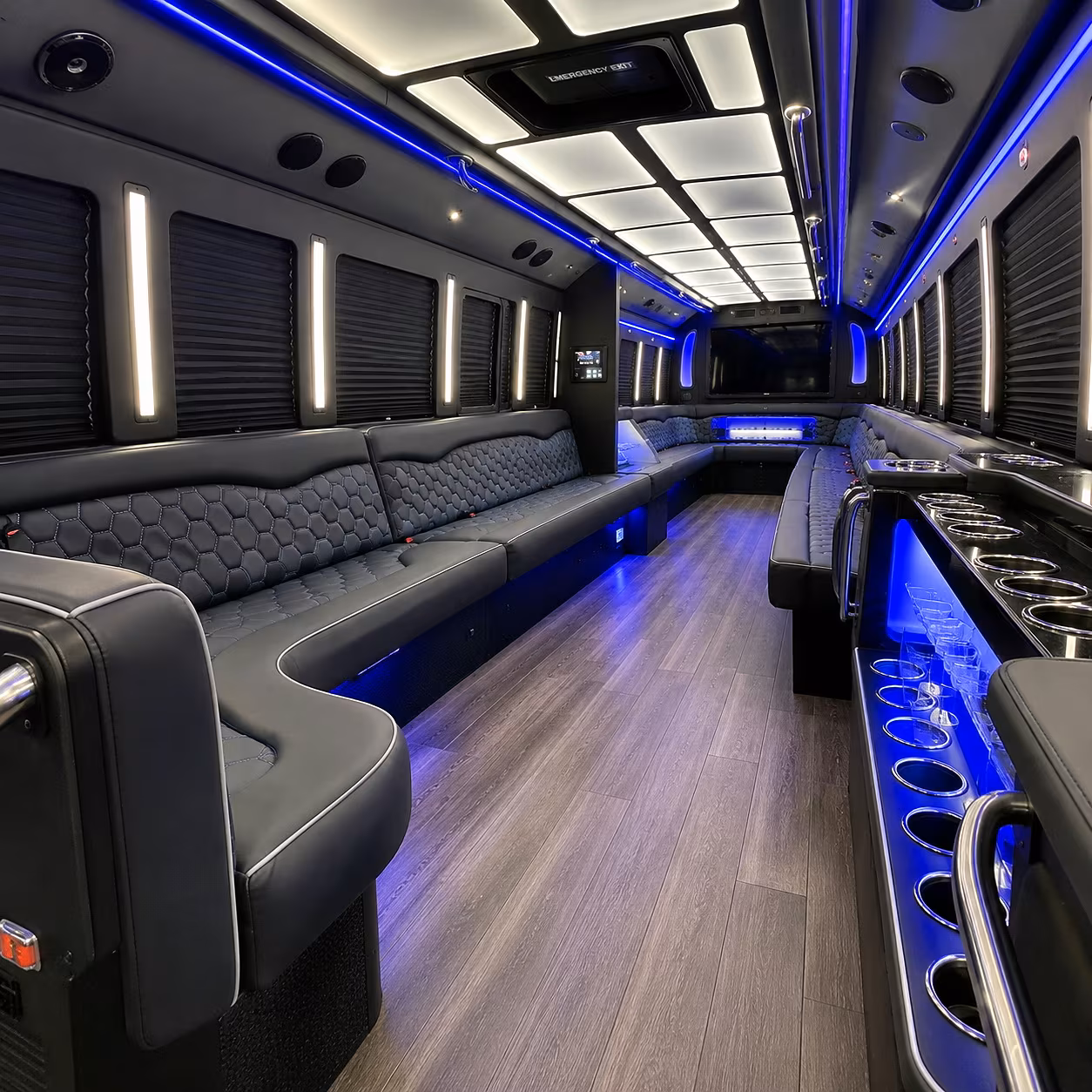 Union Concert & Music Festival Transportation party bus interior
