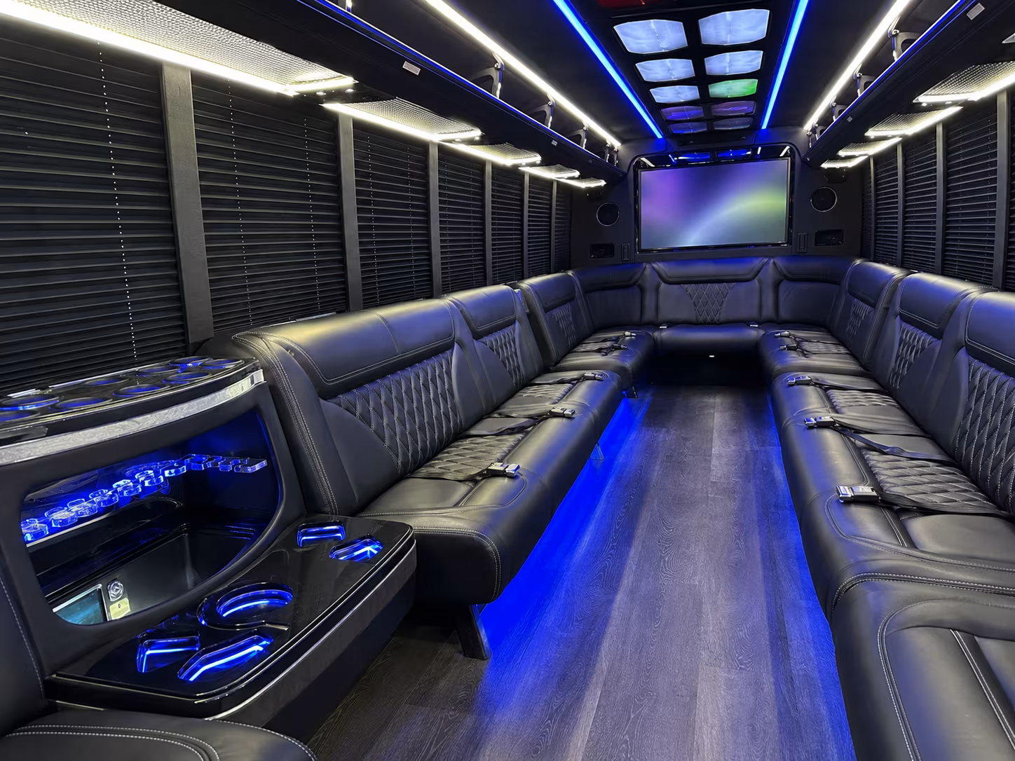 Union Concert & Music Festival Transportation party bus interior
