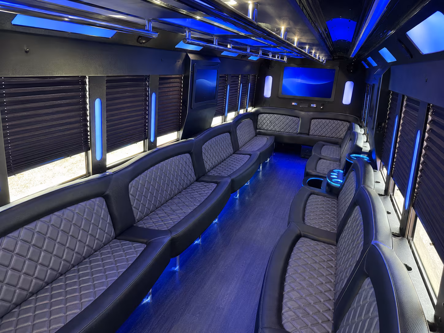 Union Winery Tour & Pub Crawl Transportation party bus interior